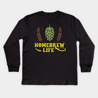 Homebrew Life Craft Beer Home Brewing Kids Long Sleeve T-Shirt